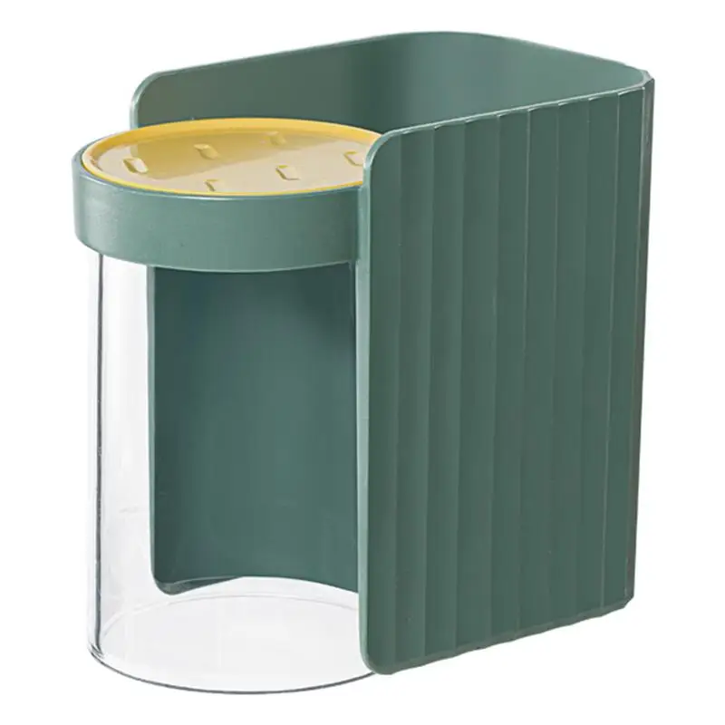 

Tooth Brushing Holder Nail-free Cup And Toothbrush Bracket Space-Saving Shower Bathroom PP Organizer For Comb Toothpaste And