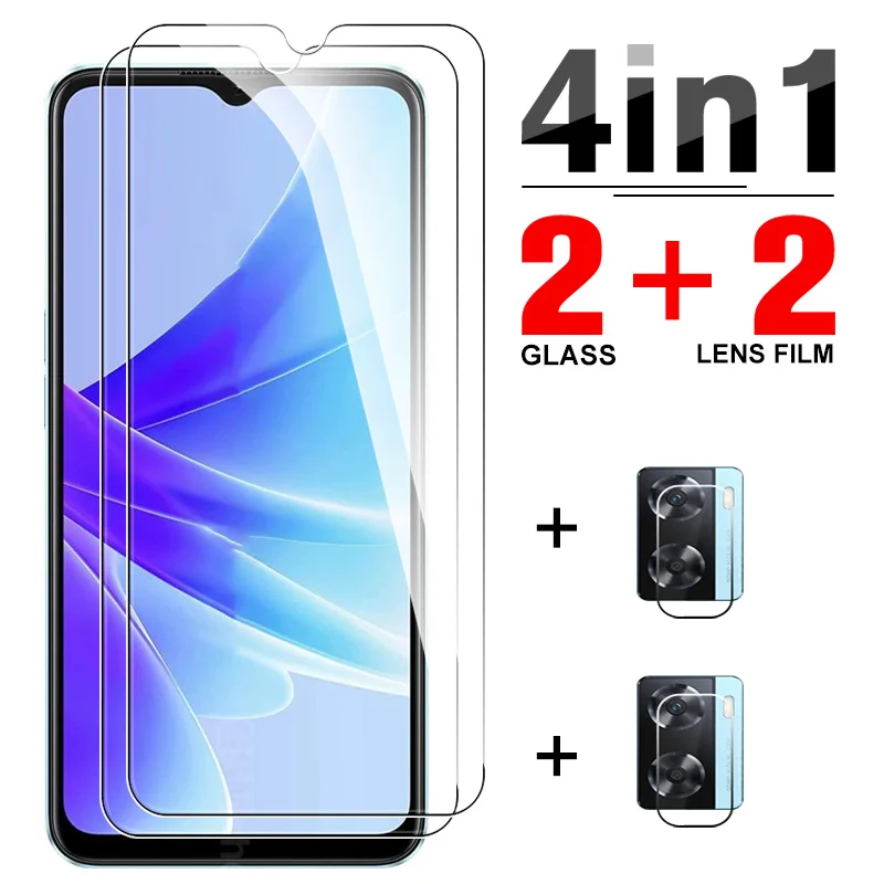 

4 в 1 закаленное стекло для Oppo A77s полное покрытие HD защита для экрана для Oppo A77s A77s a77 s a 77 s oppo a77s 4G 6,56 дюймовая пленка для объектива