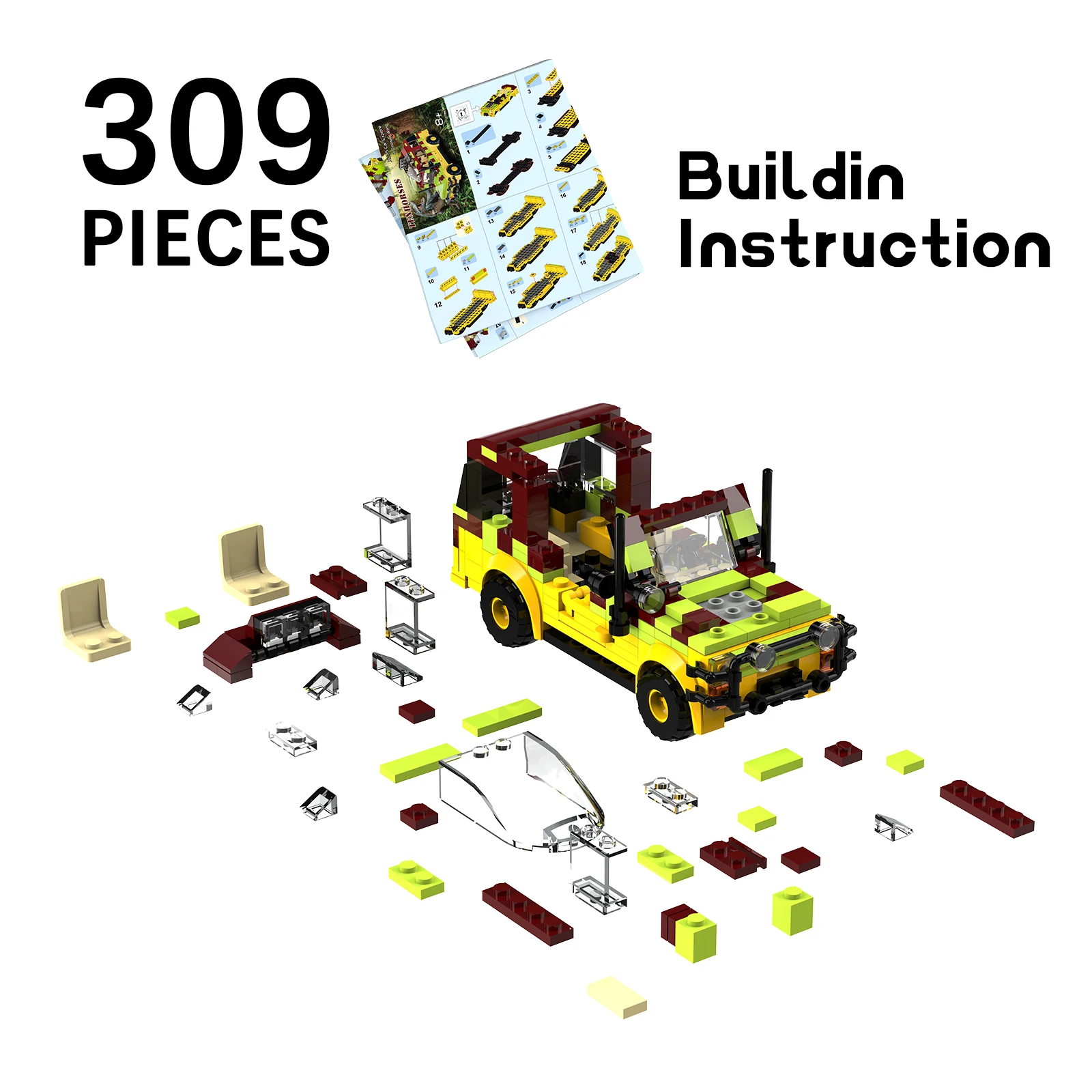 309 шт. Детский конструктор солдат