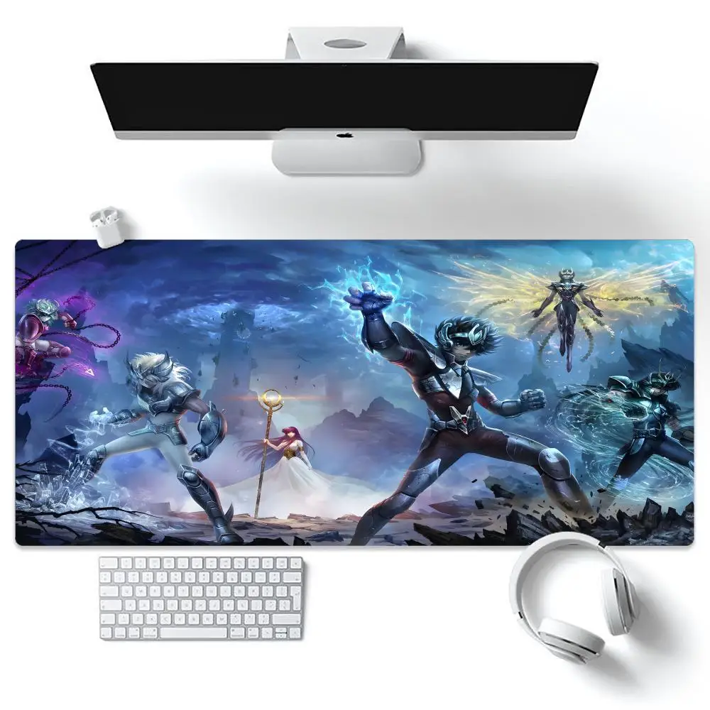 Фото Коврик для мыши с рисунком аниме S-Saints Seiyas Tapetes de Mesa Teclado, Borracha Kawai, Tapete de Mesa Antiderrapante, XXL90x40 см №4