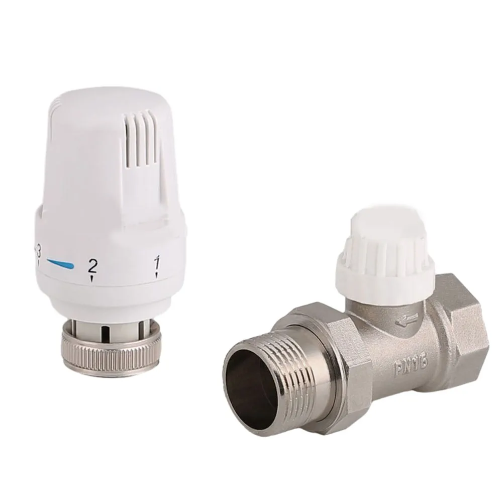 

Automatic Thermostatic Radiator Control Valve G1/2" G3/4" Special Angle Valve For Floor Heating Copper Radiator Thermostat