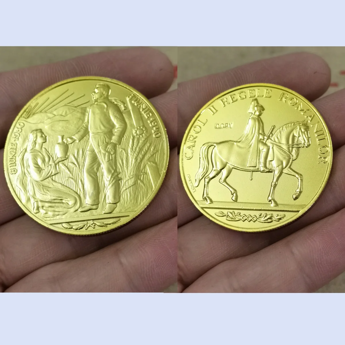 

Реплика монеты Carol II Galben Mare 1940 года из меди