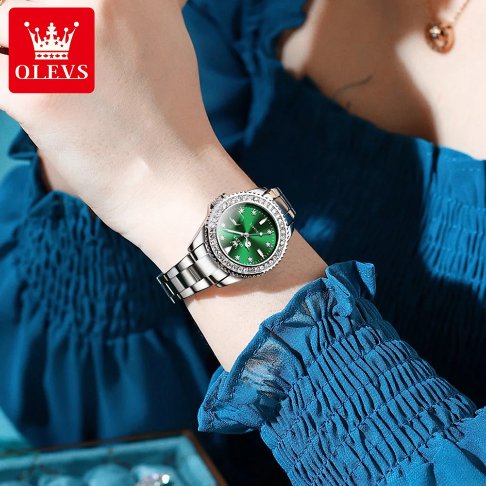 Женские кварцевые часы с календарем водонепроницаемые