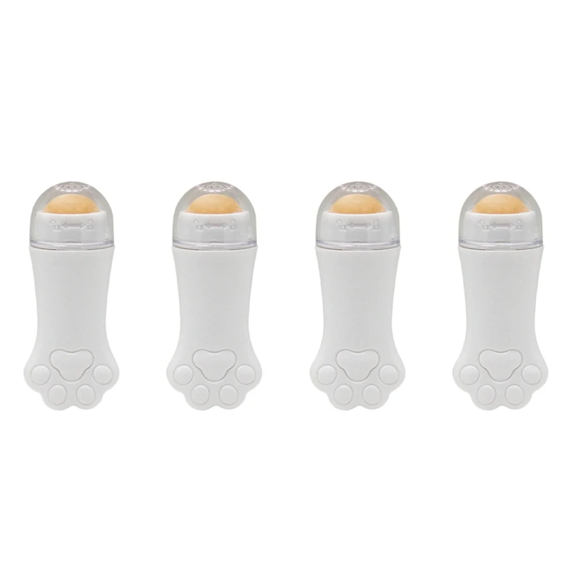 

4X Natural Volcanic Roller Oil Control Rolling Stone Face Skin Care Tool Cleansing Oil Absorption Roller Ball White