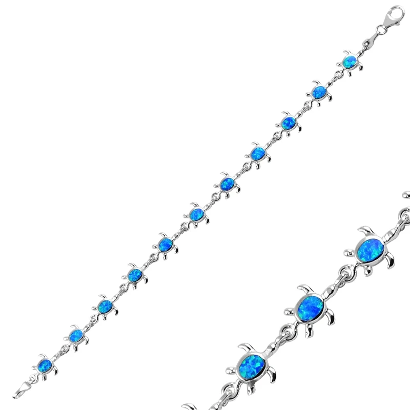 

Серебряный 925 пробы браслет с опалом