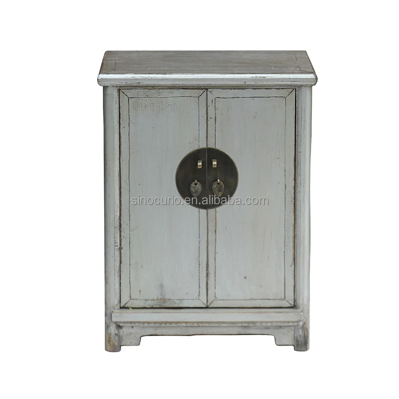 

Antique Silver Painted Antique Storage Cabinet Mirrored Furniture