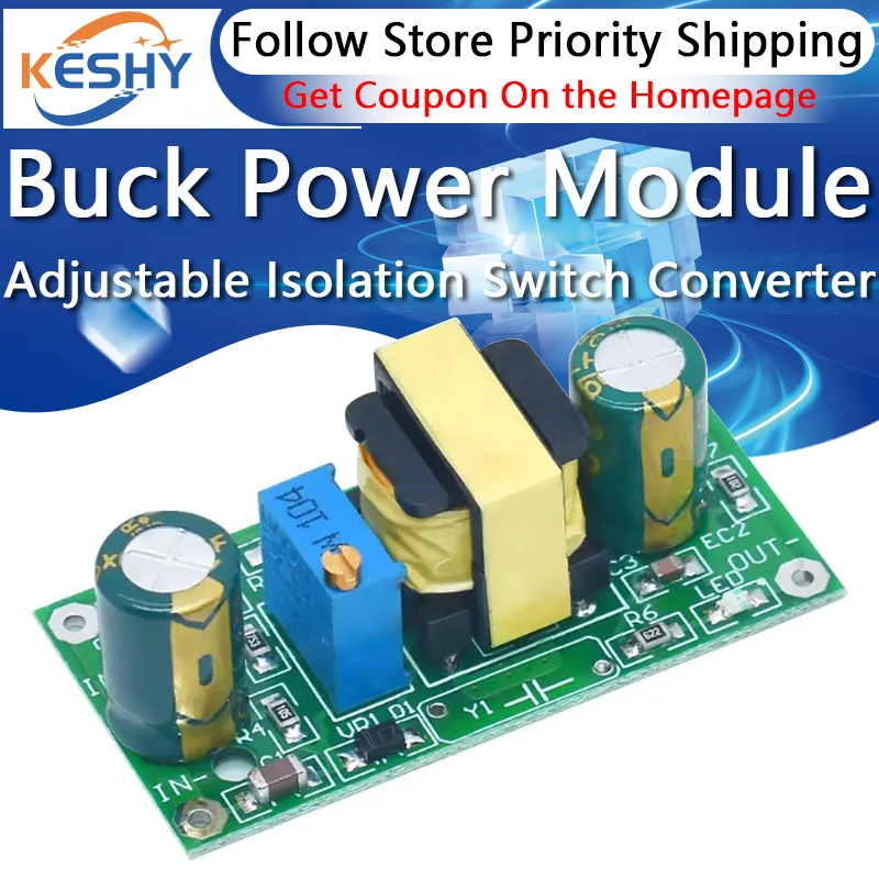 DC-DC понижающий модуль питания регулируемый DC 22 В-290 В до 3 6 В-15 изоляционный