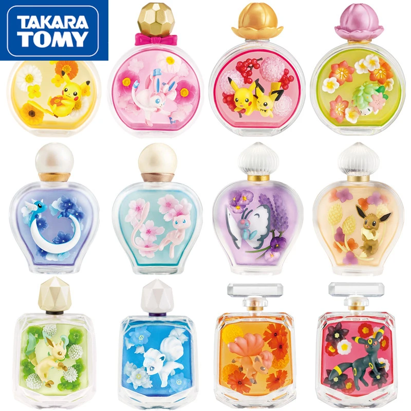 

TAKARA TOMY Pokemon Anime Toy Blind Box Pikachu Ibu Blind Box Vulpix Perfume Bottle Modeling Decoration Doll Gift