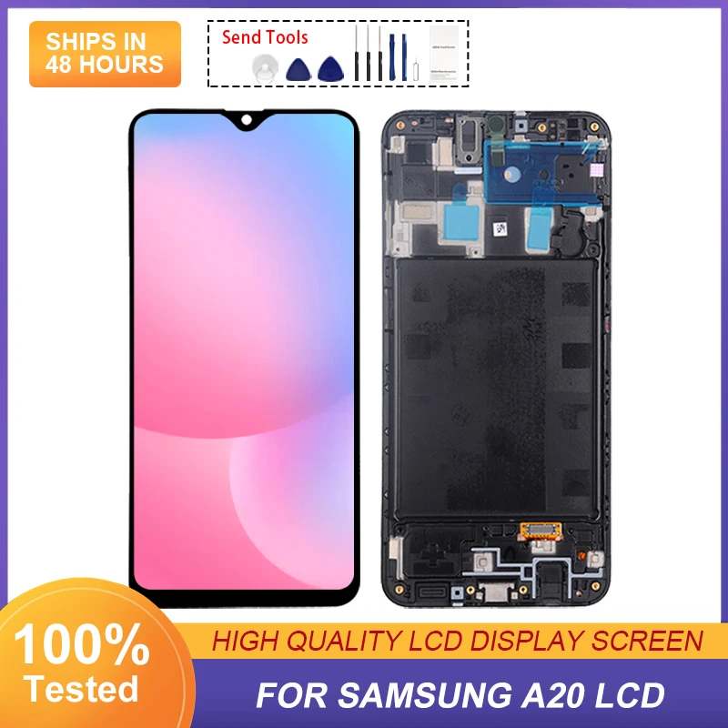 

OLED 6.4 Inch A20 Display For Samsung Galaxy A205 LCD Touch Screen Digitizer Assembly SM-A205F Free Shipping With Tools 1Pcs