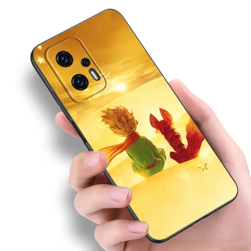 Little Prince And Fox Black Silicone Phone Case For Xiaomi POCO X3 X4 NFC F4 GT F5 F6 M4 M6 X5 X6 NEO Pro 5G M5
