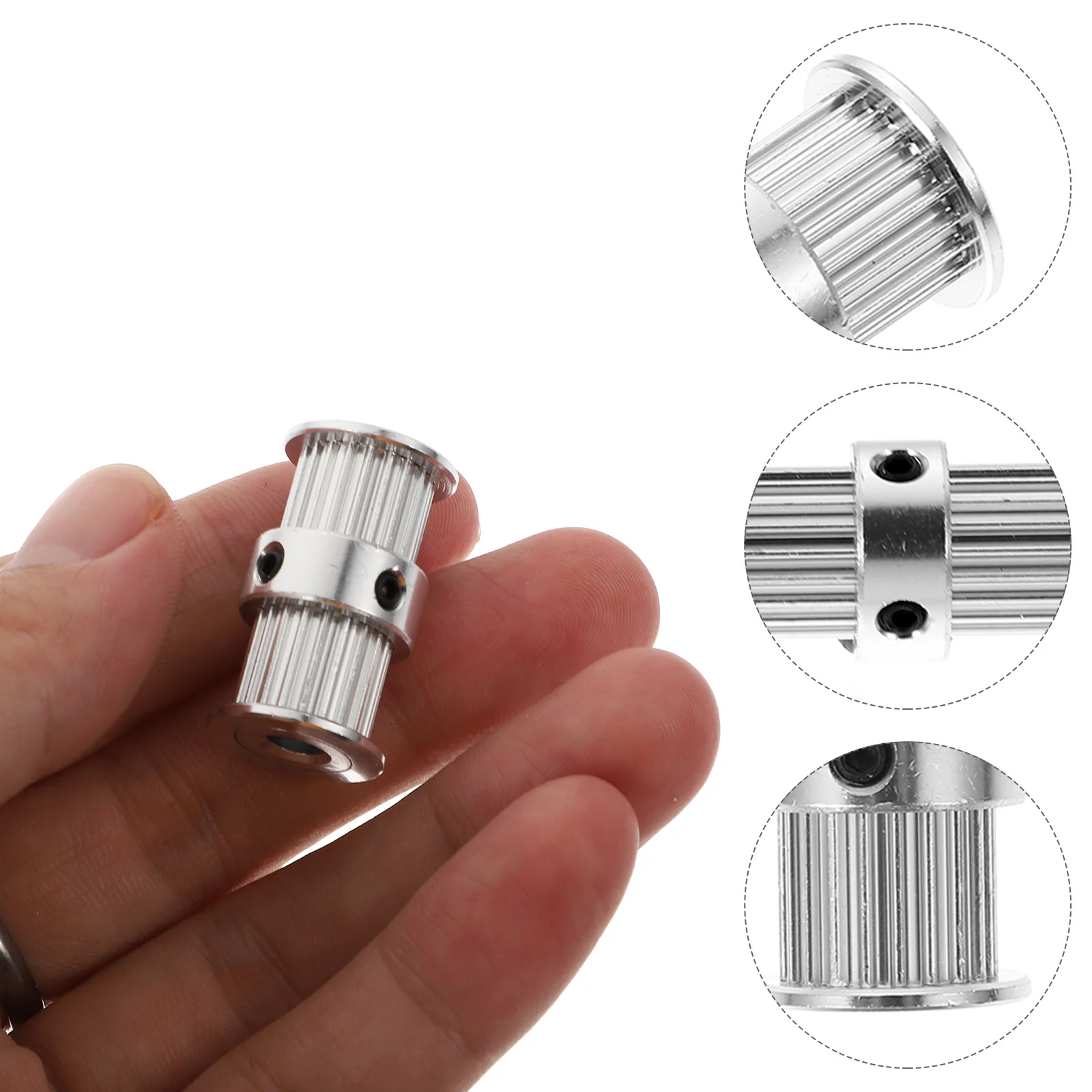 

Pulleys Timing3D Belt Pulley Wheel Idler Teeth Head Transmission Idlers Double Parts5Mm 20T Toothed Aluminum Bore Alloy 2Gt
