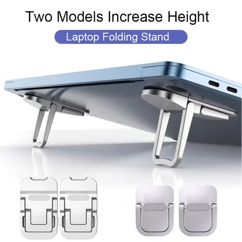 Universal, 1 пара, складная подставка для ноутбука, домашний невидимый нескользящий кронштейн для ноутбука, алюминиевый сплав для MacBook HP Dell Lenovo