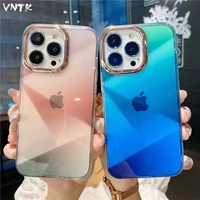 fashion luxury clear gradient colorful rainbow girl soft case for iphone 11 12 13 pro max 7 8 plus xr x xs se 2020 cover fundas