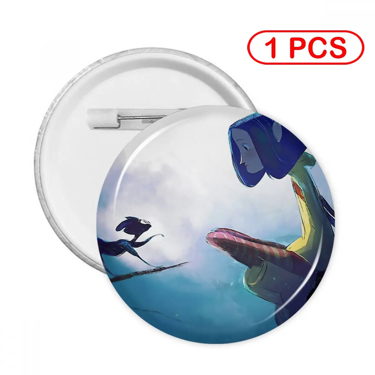 

Мягкая Заколка-булавка Coraline в стиле аниме, страшная брошь на одежду, креативные заколки, украшение, искусственная крутая Женская Брошь на ла...