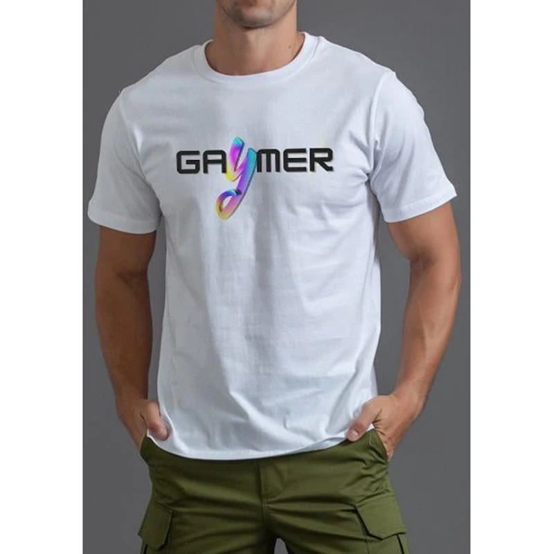 

Badassdude Gaymer Printing Men's Casual Fashion T-shirt