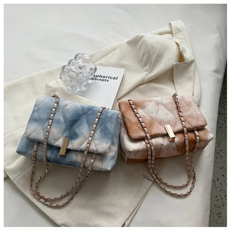 Trend New Fashion Shoulder Bag Simple Retro Leisure Chain Design Handbag for Women Texture Female Crossbody Small Square Bags