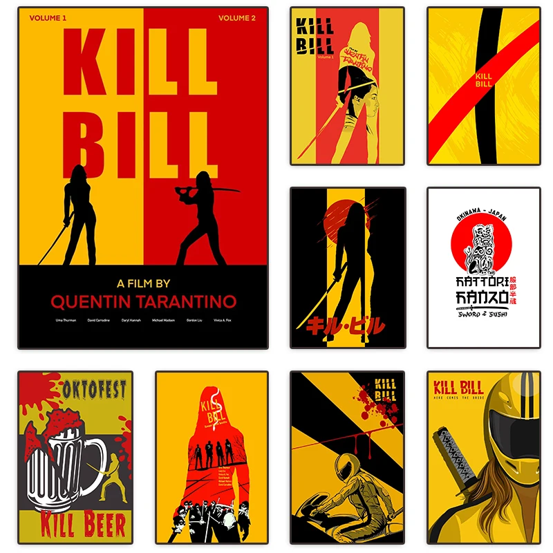 

Американский популярный фильм «Убить Билла» художественные эстетические плакаты Картина на холсте принты Настенная картина для гостиной ...