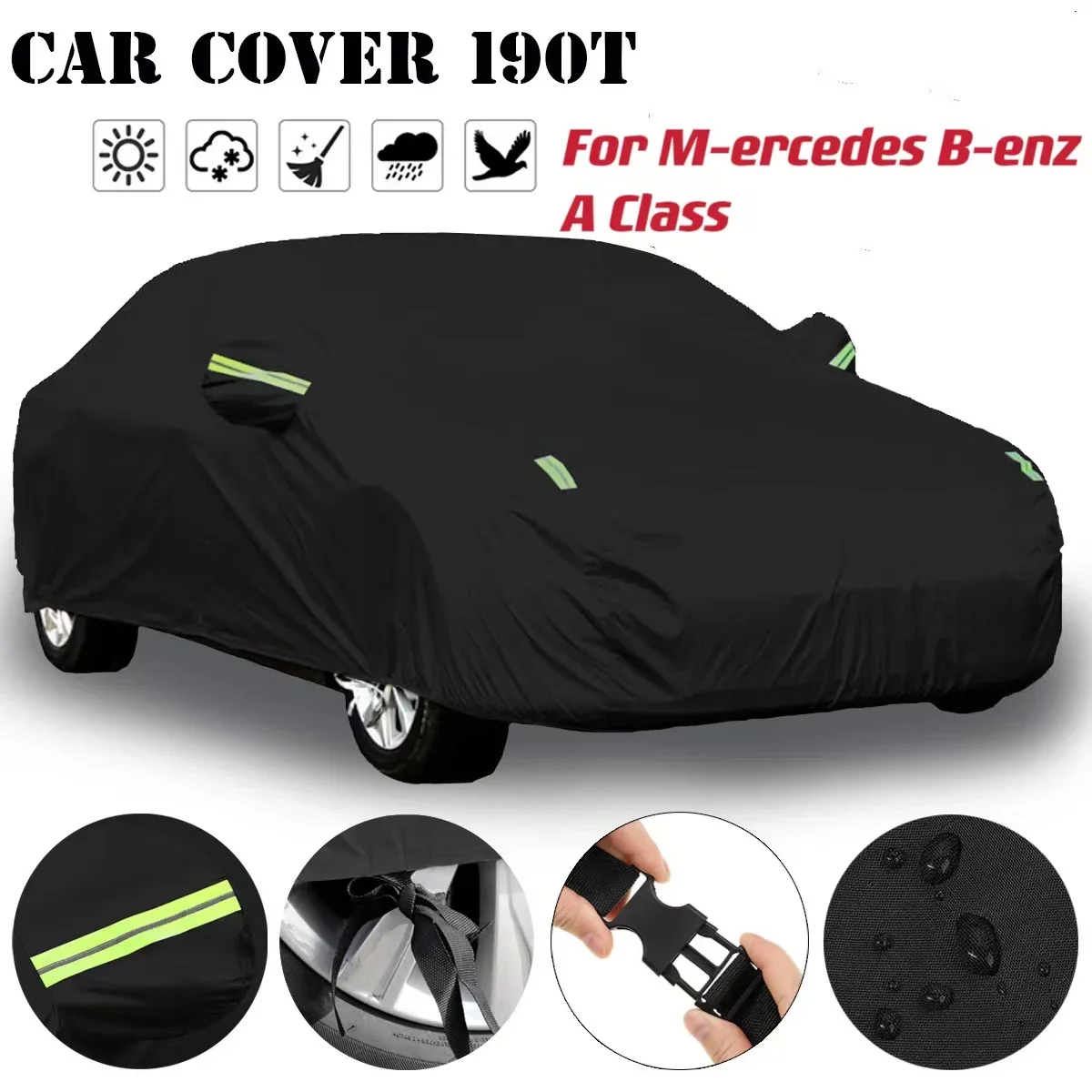 

Full Car Covers Snow Ice Dust Sun UV Shade Cover Oxford Cloth Car Outdoor Cover For M-ercedes B-enz A Class W169 A160 A180 A200