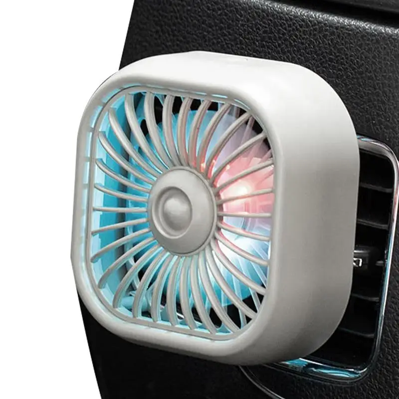 

Автомобильный Вентилятор ослепительного цвета, Мощный охлаждающий воздушный вентилятор, электрический автомобильный вентилятор с креплением на вентиляционное отверстие, трехрежимные скоростные вентиляторы, летние аксессуары