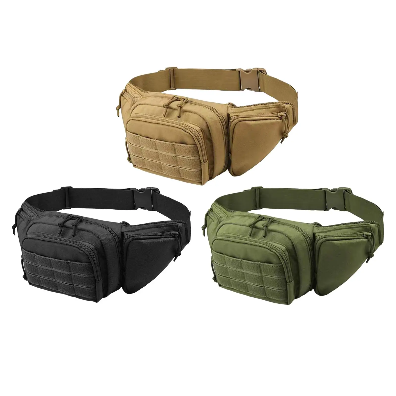 

Portable Belt Bag Wallet Adjustable Belt with Zipped Pocket Men Waist Pack Fanny Pack for Running Outdoor Sports Hunting
