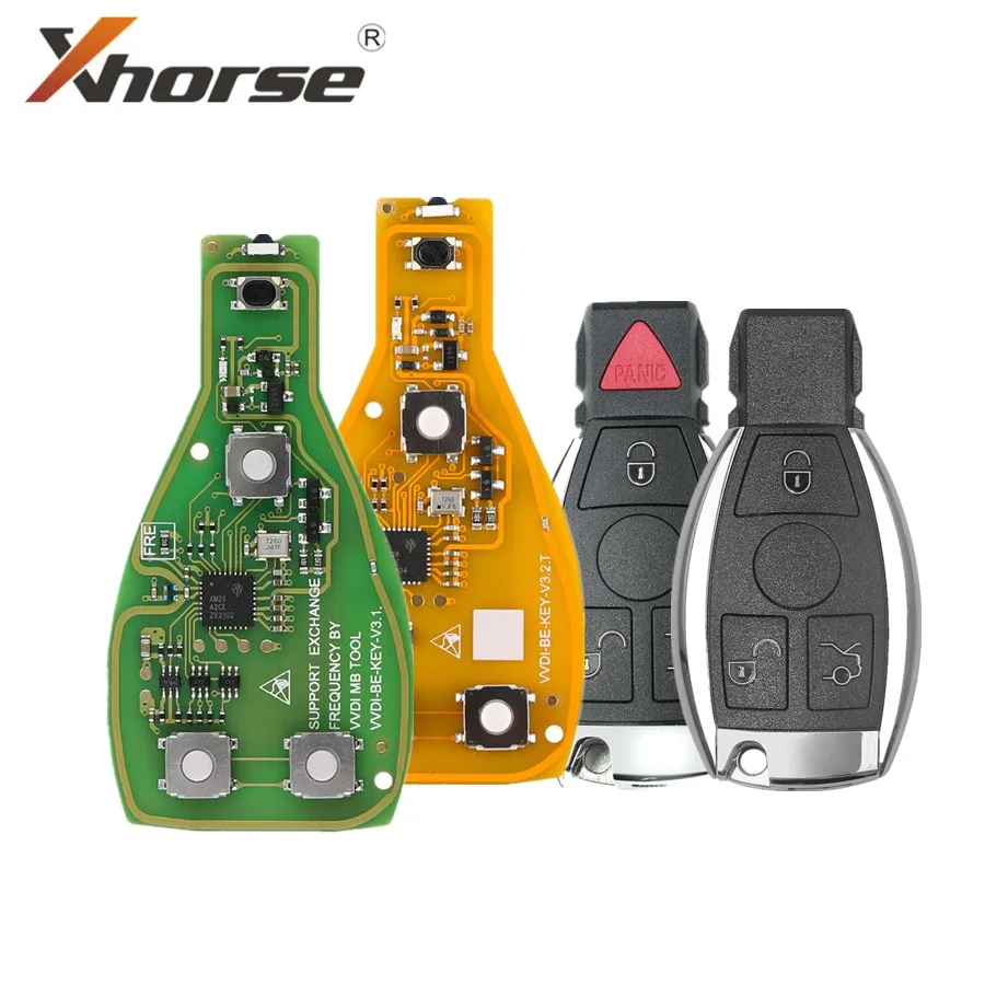 

Xhorse VVDI BE Key Pro Improved Version and For Benz Smart Key Shell 3 4 Button XNBZ01EN for VVDI MB Tool