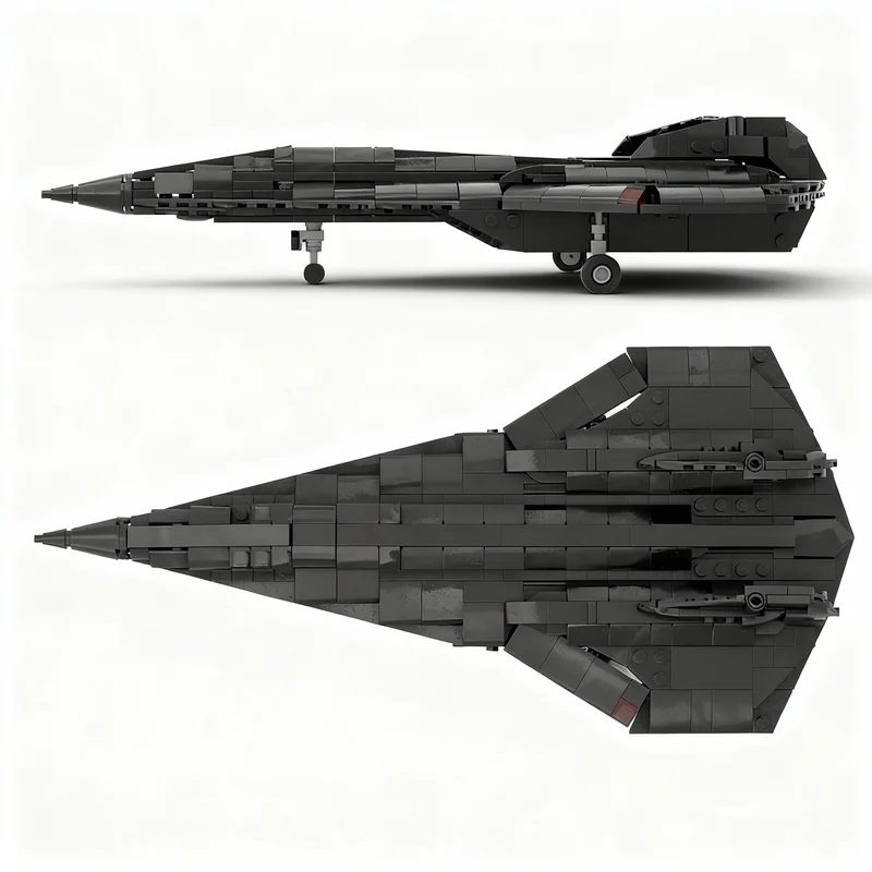 Фото 490 деталей MOC Creator Expert TOP GUN MAVERICK SR DARK STAR 1:1 Масштабная модель игрушки, Рождественский подарок, Строительные блоки, Конструктор для детей №4