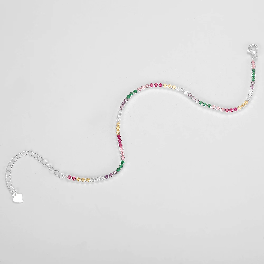 Женский браслет из серебра 100% пробы 925 5/3/4 мм