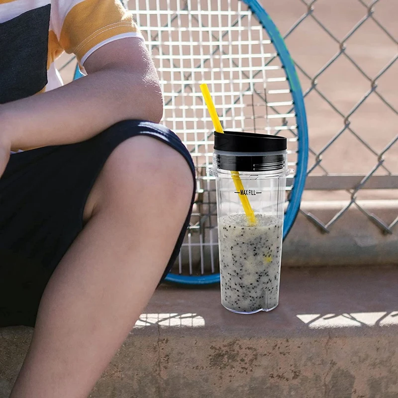 2 чашки для блендера с крышкой Nutri Ninja одинарные запасные части