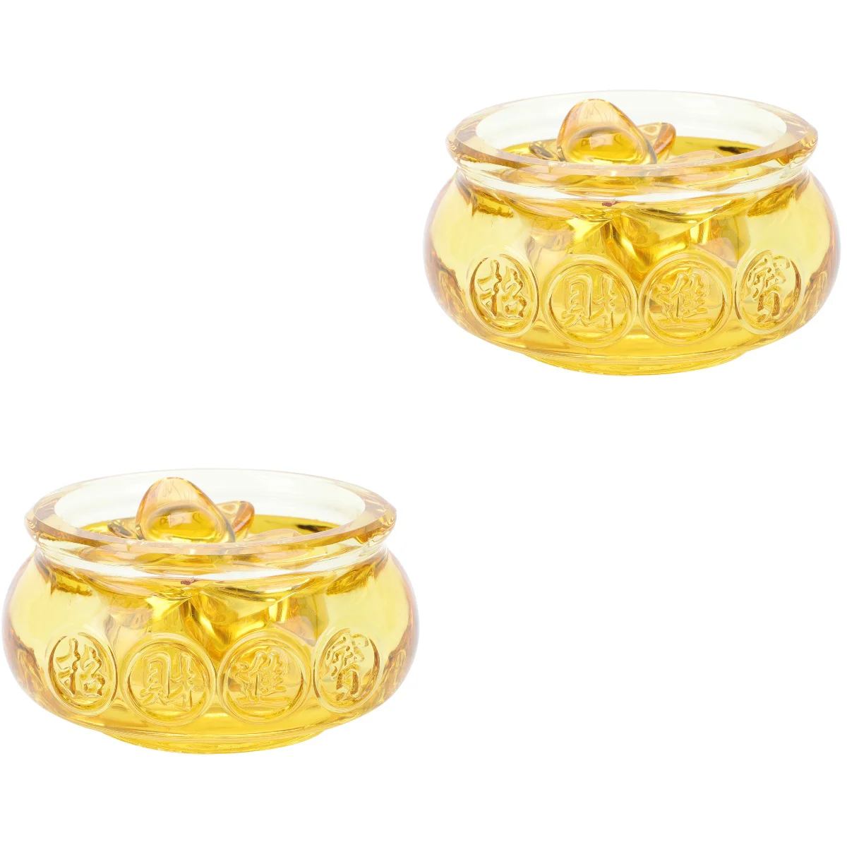 

Ingot Chinese Statue Yuan Bao Wealth Cornucopia Figurinelucky Ornament Golden Yoga Bowl Gold Prosperity Money Crystal Shui Feng
