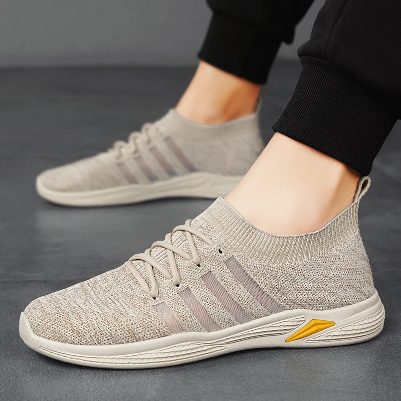 Кроссовки мужские легкие Повседневная дышащая обувь на шнуровке прогулочная 2024