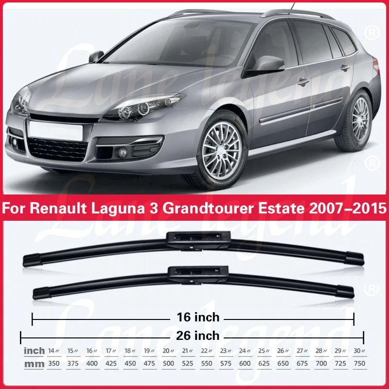 Набор щёток стеклоочистителя для Renault Laguna 3 Grandtourer Estate 2007-2015 26 + 16 14 дюймов