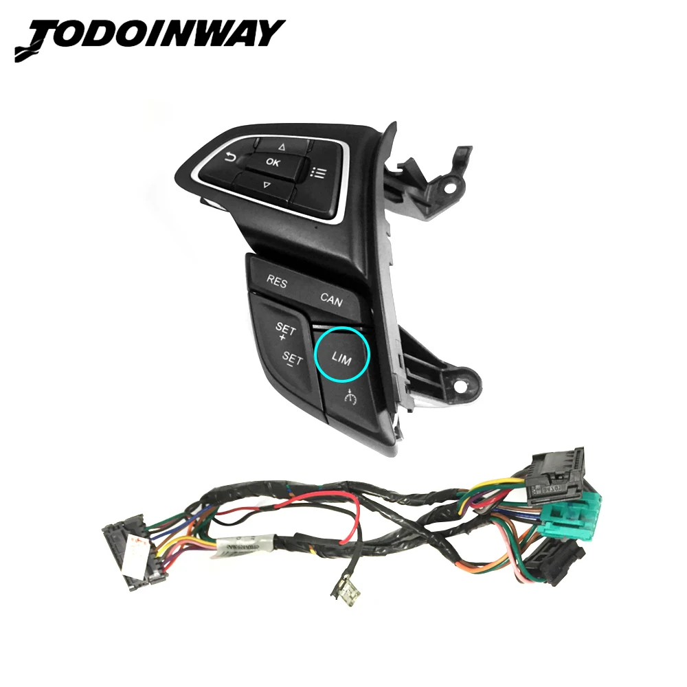 

Автомобильный выключатель круиз-контроля, рулевое колесо, система регулировки скорости, кнопка для Ford Ecosport Plus 2018, титановые аксессуары