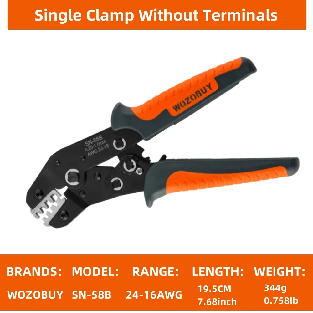 

Обжимные клещи WOZOBUY SN-58B 2.8/4.8/6.3 мм