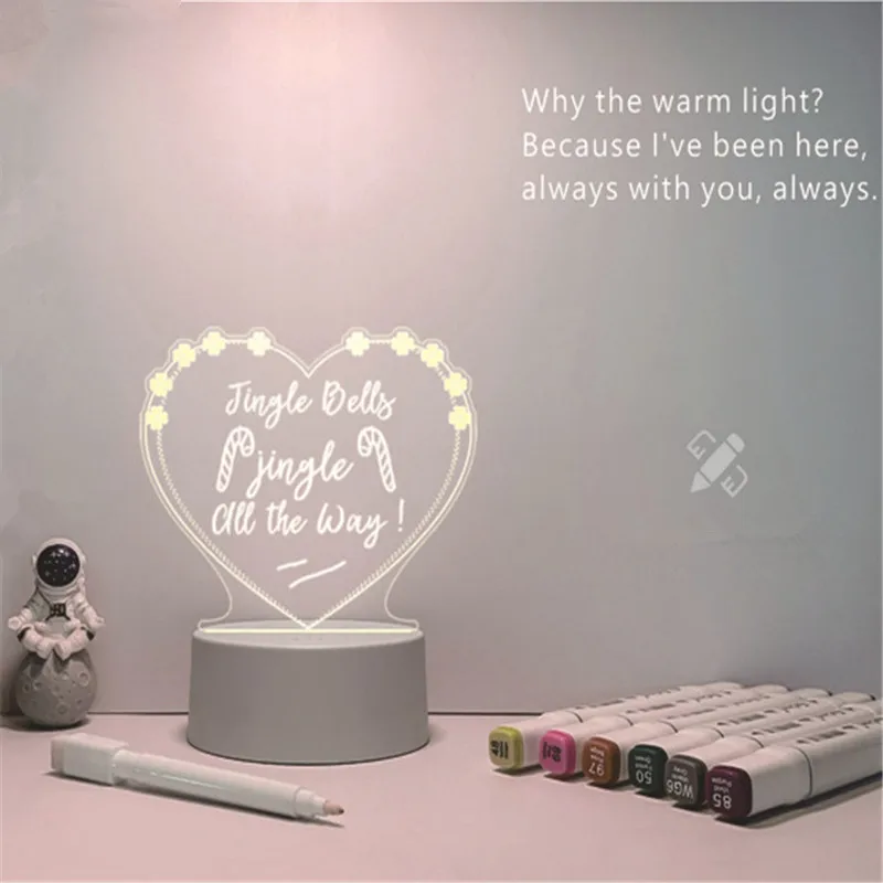 

Доска для заметок креативная USB Светодиодная доска для объявлений ночного освещения подарок на день Святого Валентина Лучший подарок на день рождения для любимой девушки подруги