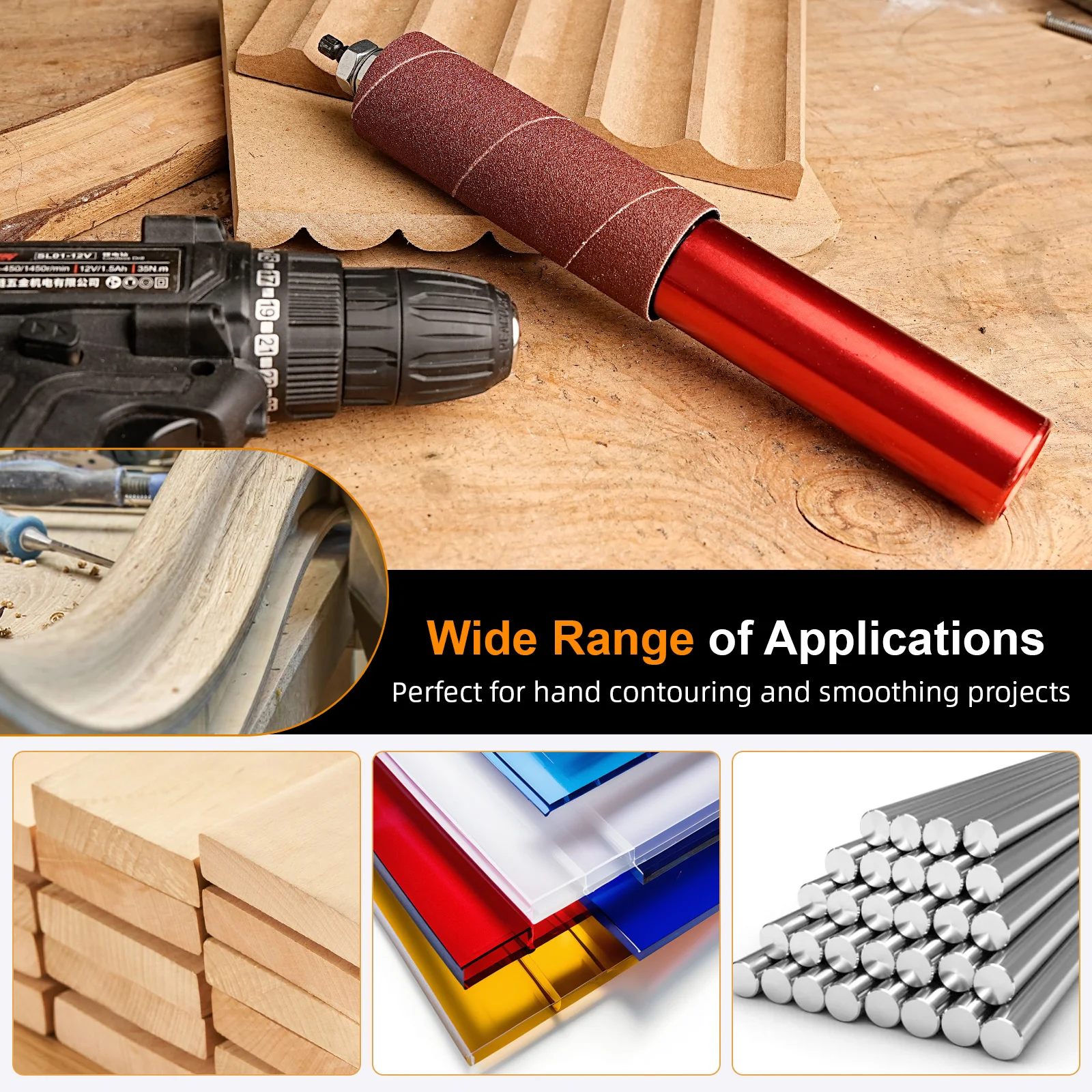 Ручной шпиндельный шлифовальный станок сверло-адаптер для полировки дерева и