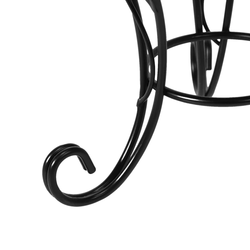 

3X European Style Simple Mini Flower Stand Flower Pot Succulent Flower Shelf Iron Stand + Iron Plate For Desktop Balcony