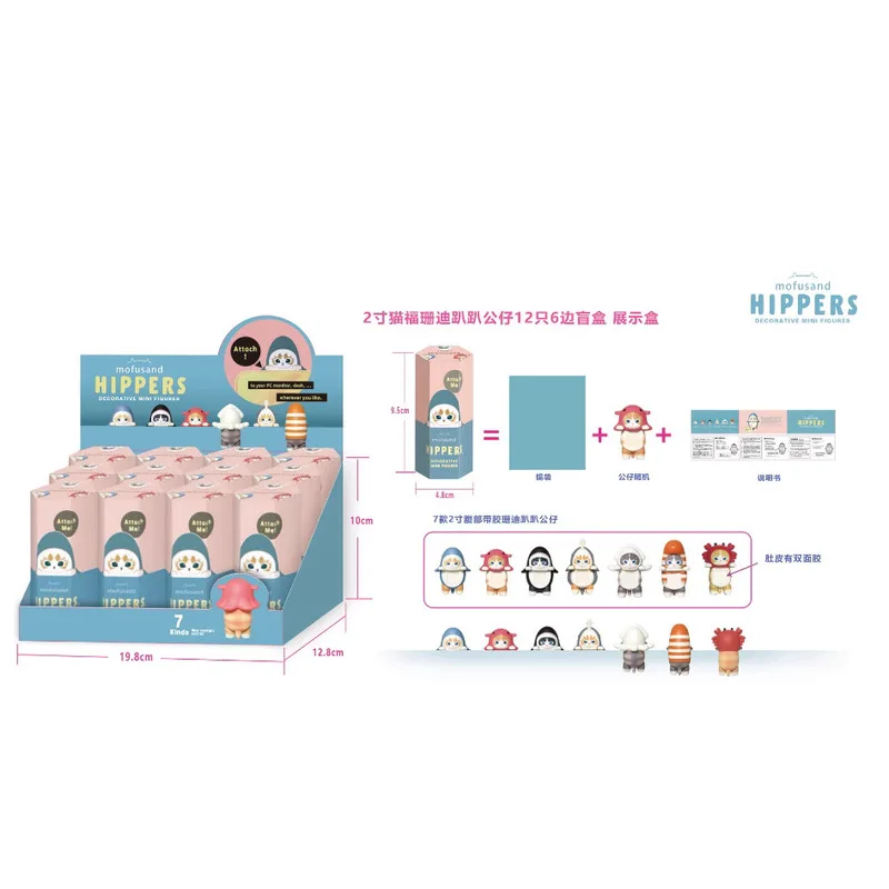 Новые декоративные мини-фигурки Mofusand Hippers слепая коробка для вечеринки милая