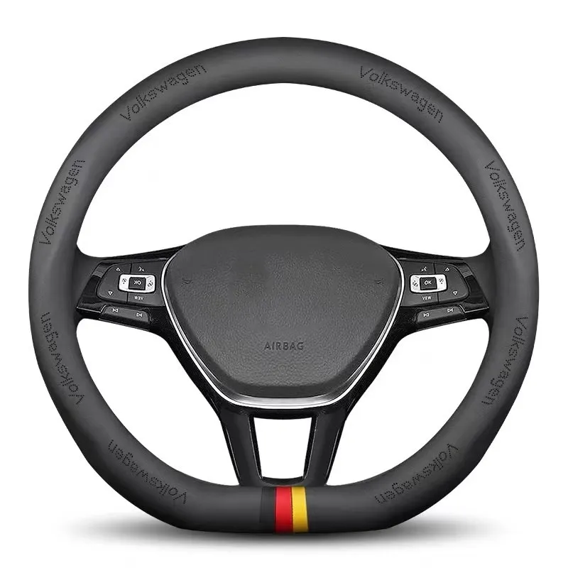 Автомобильный чехол на руль из искусственной кожи для Volkswagen VW Golf 7 MK7 Polo Passat B8 Tiguan