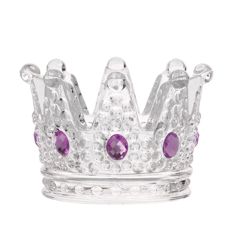 

Ashtray/ Makeup Box Glass Creative Crown Desk Accessories Ashtray for Home Decoration Ashtray for Car Lighter Wed Accessories