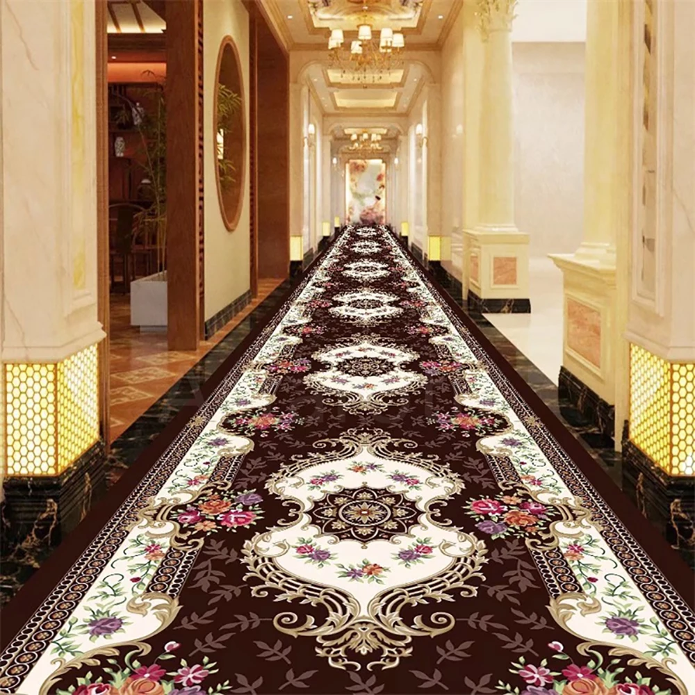 

Customize Nordic Moroccan Style Hallway Carpet Home Corridor Aisle Long Rug Wedding Runners Tatami Mat Entrance Kitchen Mat
