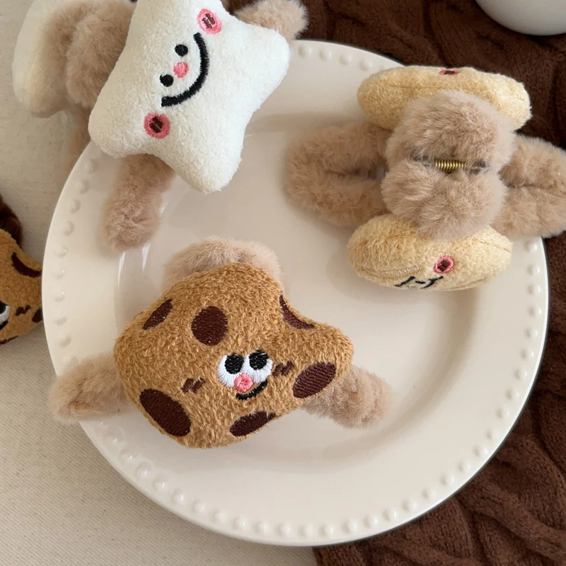 Мультяшное забавное печенье хлеб плюшевая веревка для волос женщин и девочек