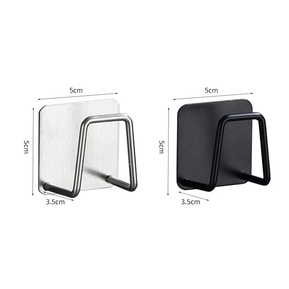 

Sponge Drain Rack Kitchen Stainless Steel Sink Holder Self Adhesive Drain Drying Rack Wall Hooks Accessories Storage Organizer