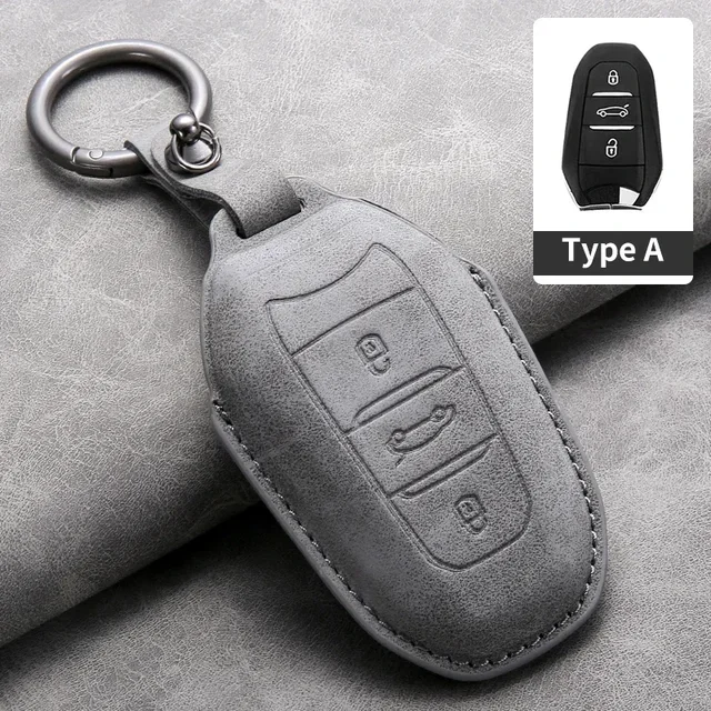 

Кожаный чехол для ключей от автомобиля для Peugeot 308 408 2008 3008 4008 5008 для Citroen C4L C6 C3-XR Picasso DS3 DS4 DS5 Брелок