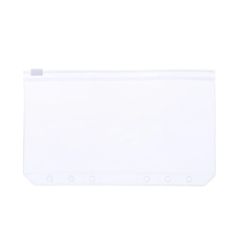 

Clear PVC Storage Bag Pouch For Notebook Diary Day Planner Zipper Business Cards