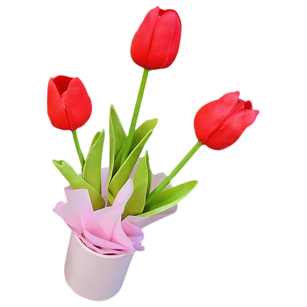

1 Bunch Of Bouquet Home Decoration Wedding For Bedroom Living Room Fake Tulips Silk Flowers Silk Tulips
