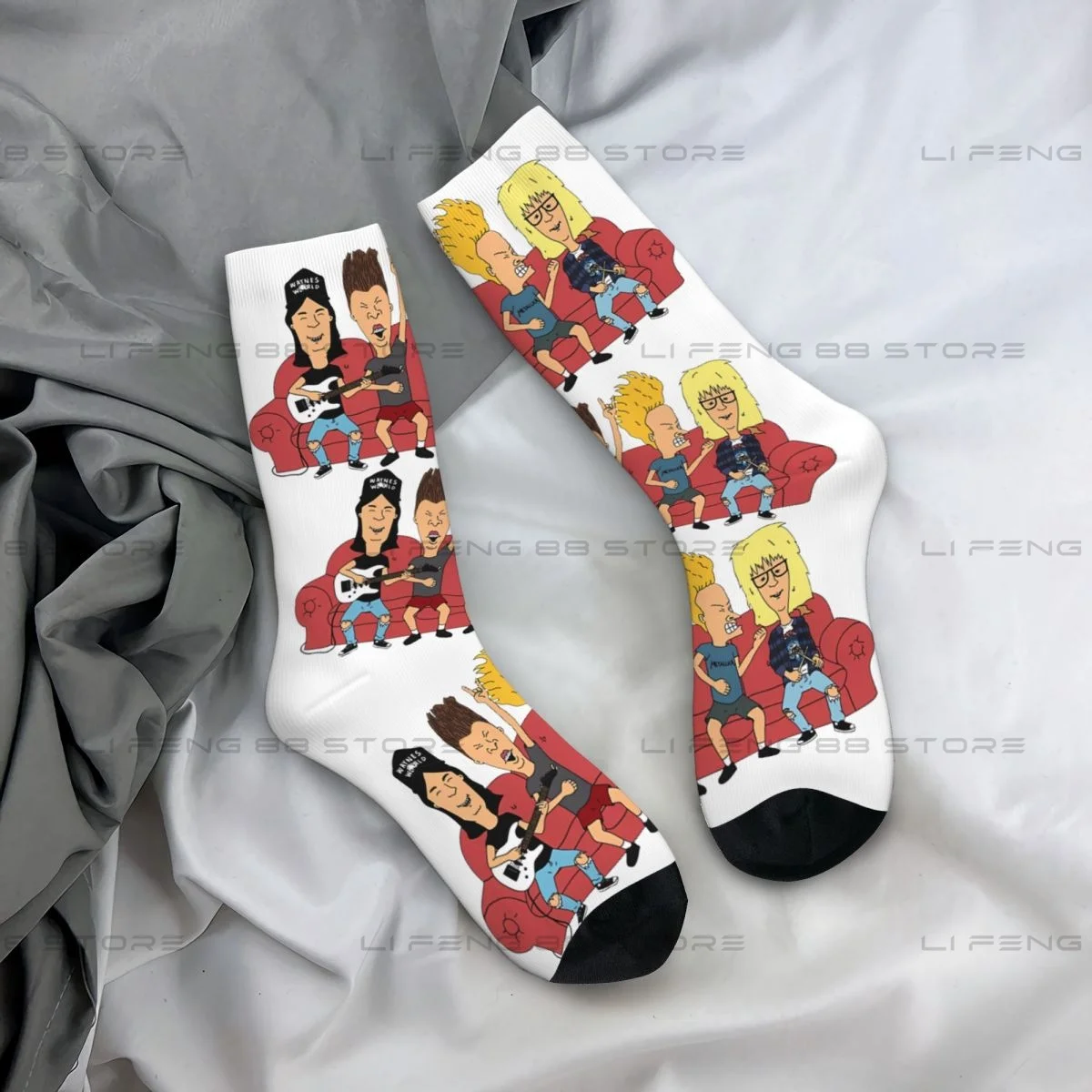 Мужские и женские носки с музыкальной группой Beavis новинка для велоспорта