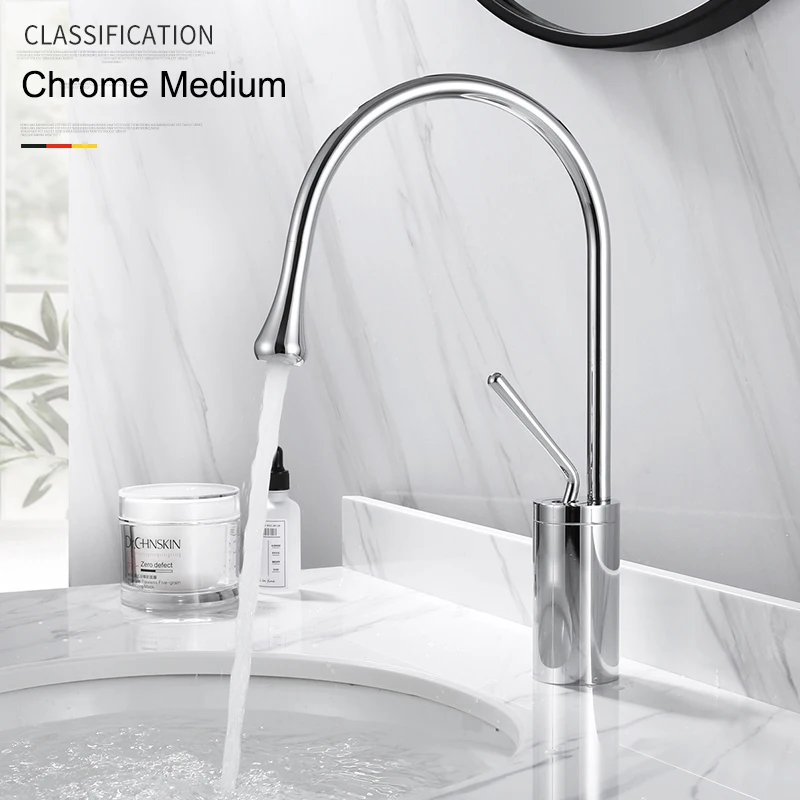 

Modern Rose Gold Basin Faucet Lavatory Hot And Cold Brass Basin Mixer Taps