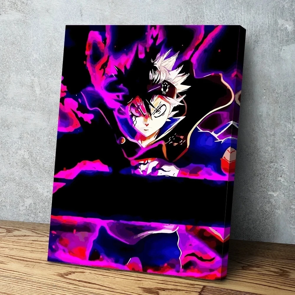 

Home Decoration Canvas Black Clover Japan Blue Fight Anime Painting Pictures Wall Art HD Prints Poster No Frame For Living Room