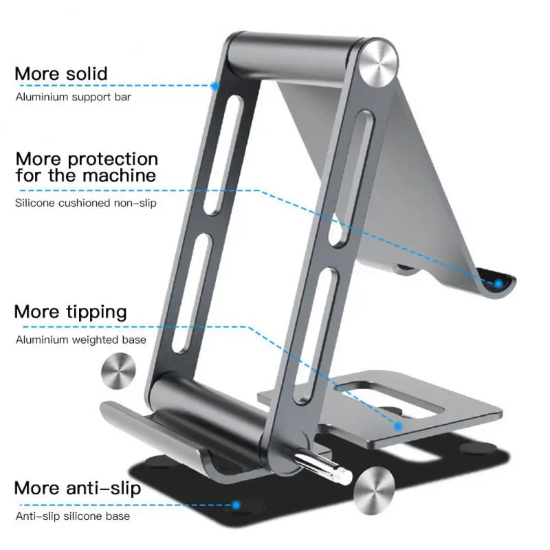 Replicate Phone Bracket L-200 Double-slot Desktop Aluminum Alloy Universal Stand Holder For IPad Mobile Phone With 4-12.9inch
