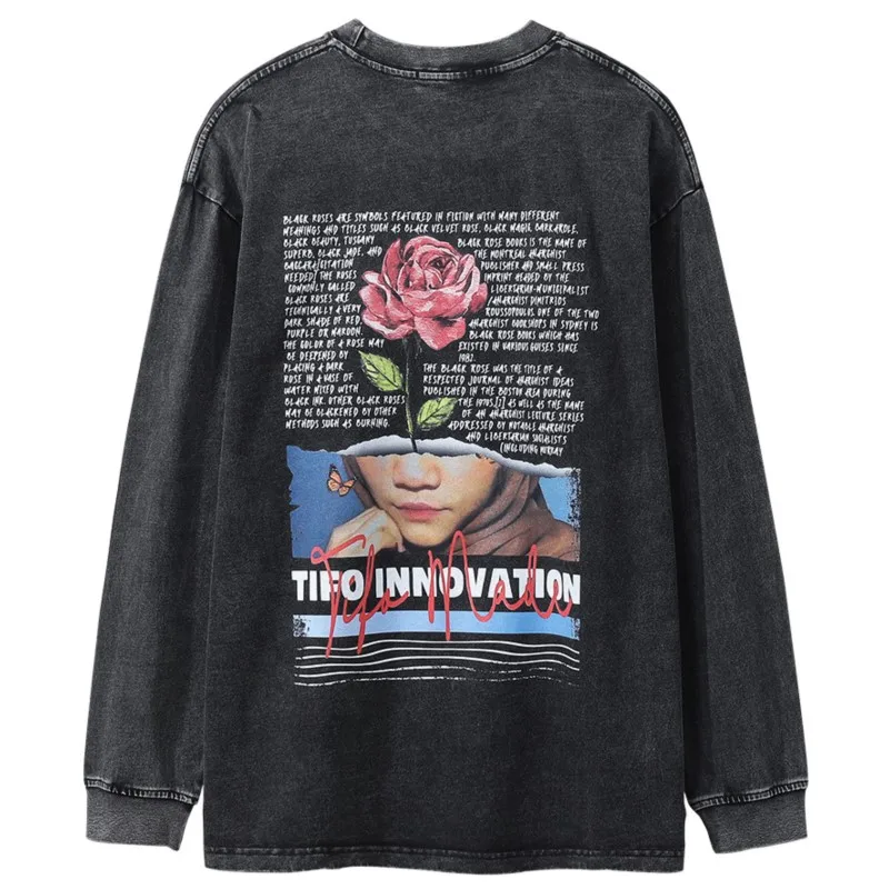 

Мужской свитшот с длинным рукавом и круглым вырезом